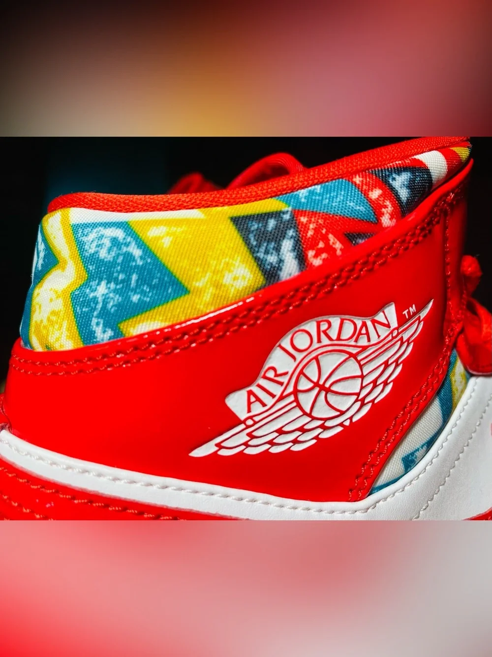 Jordan 1 Mid Barcelona Sweater Red Patent DC7294-600 11.5M